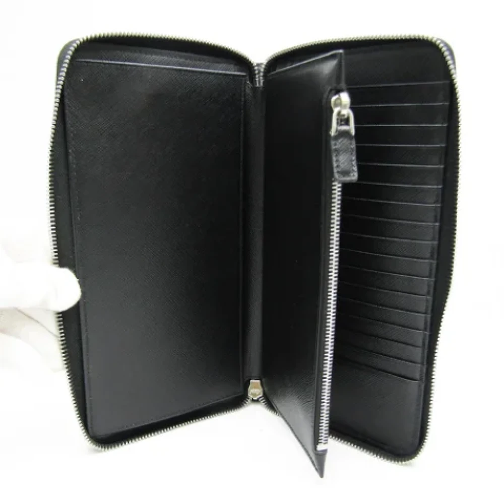 Prada Vintage Pre-owned Leather wallets Black Dames