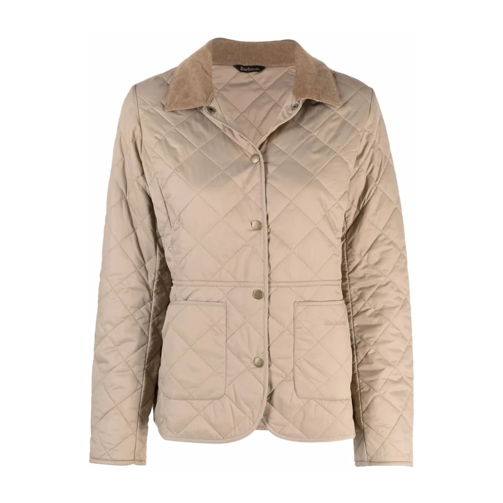 Barbour Women's Beige Deveron Quilted Jacket - Winter Jackets - S - Jackets