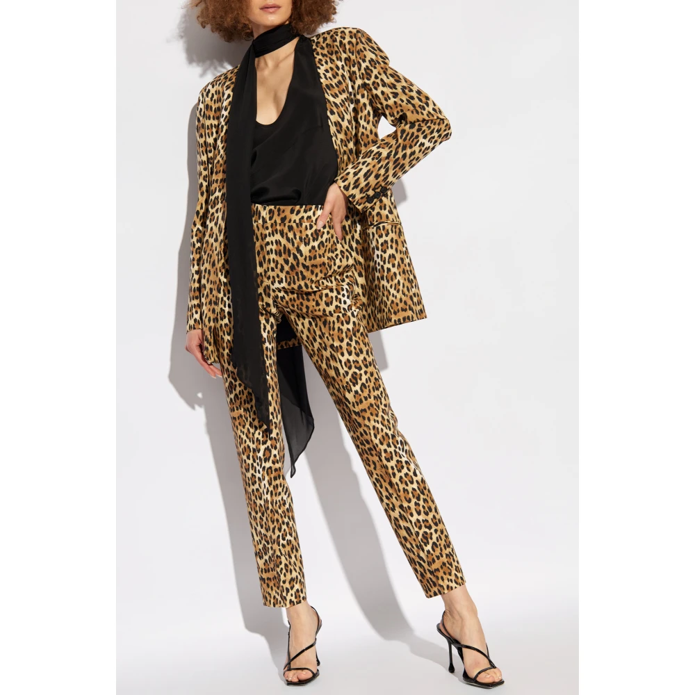 Moschino Blazer met dierenmotief Brown Dames