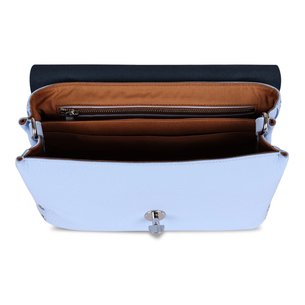 Zanellato Gestikte Leren Handtas Blue Dames
