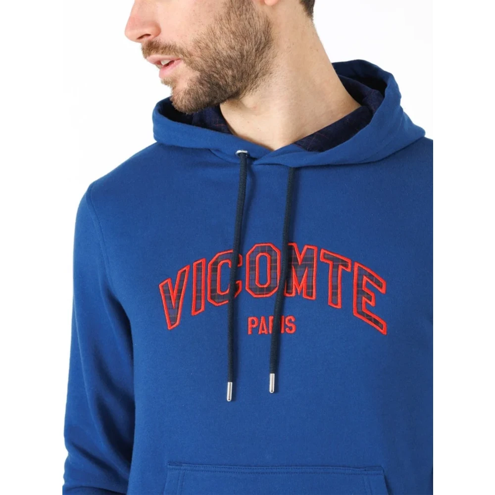 Vicomte A. Katoenen Sweatshirt Blue Heren