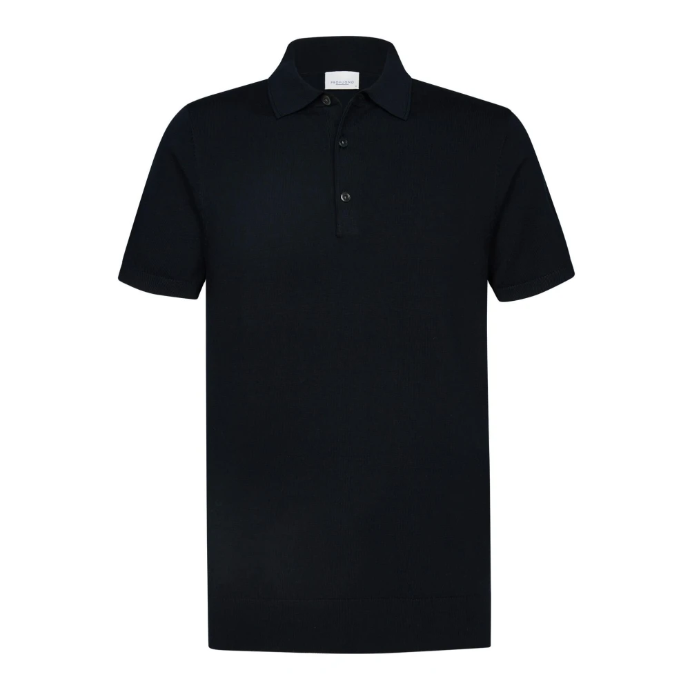 Profuomo Gestricktes Poloshirt Marine Blau Dunkelblau Größe S - Bild 5