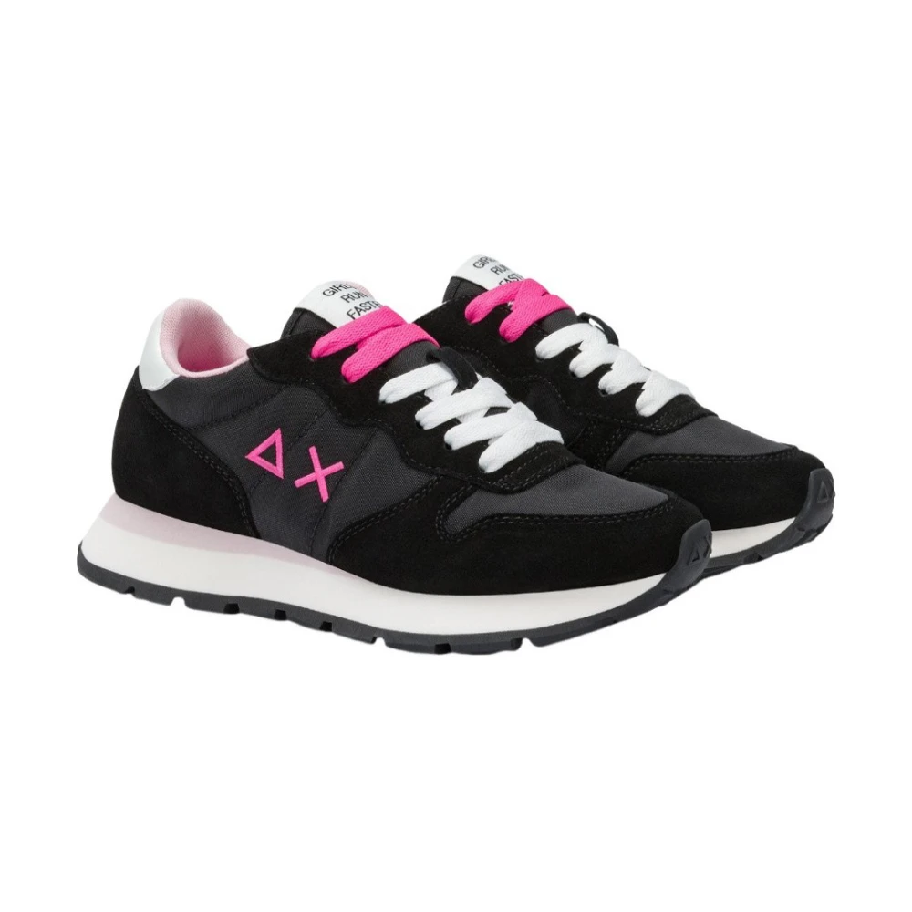 Sun68 Zwarte Suède Sneakers met Dubbele Veters Dames Schoenen