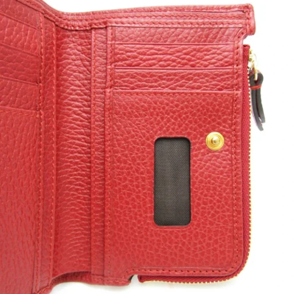 Gucci Vintage Pre-owned Leather wallets Red Dames