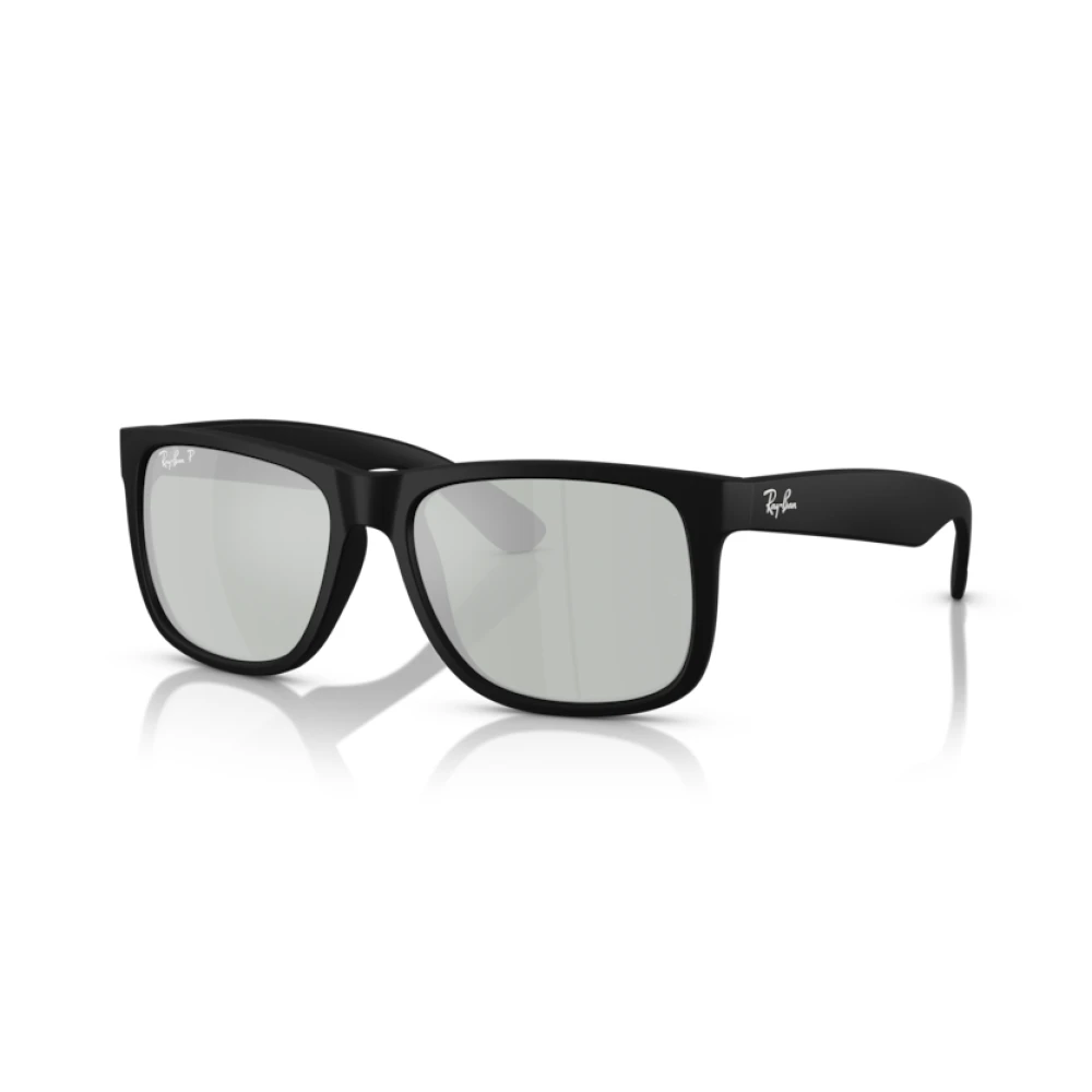 Ray - Ban Black Rb4165 Justin 622/Y4 Man Sunglasses Nylon Squared Polarized - Image 9