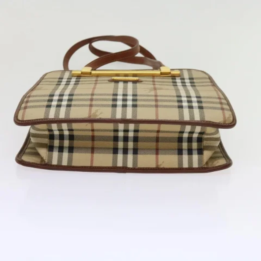 Burberry Vintage Pre-owned Leather shoulder-bags Beige Dames
