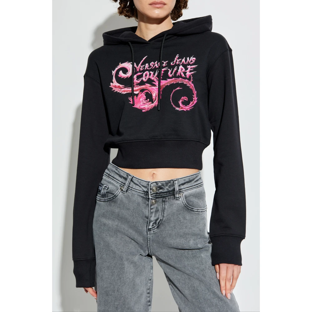 Versace Jeans Couture Gedrukte sweatshirt Black Dames