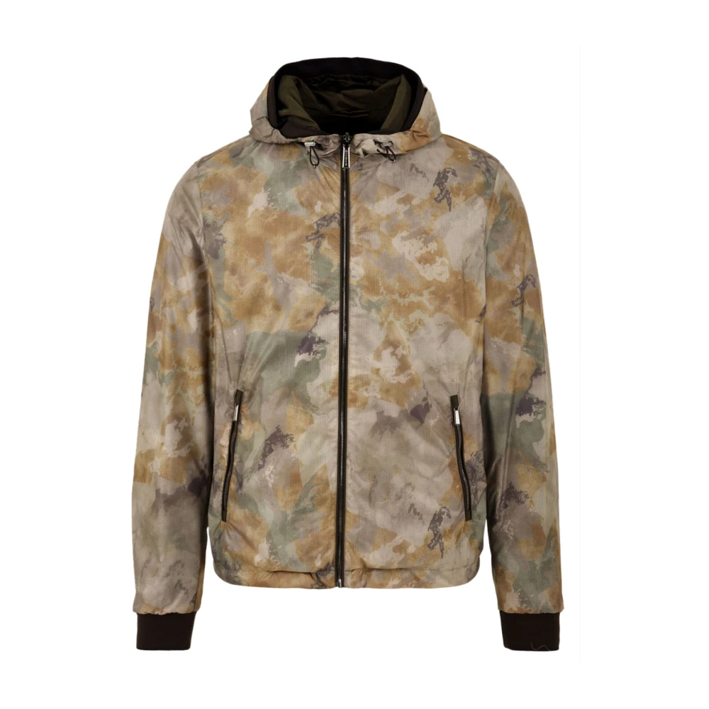 Moorer Omkeerbare hoodie met gebreide manchetten Multicolor Heren