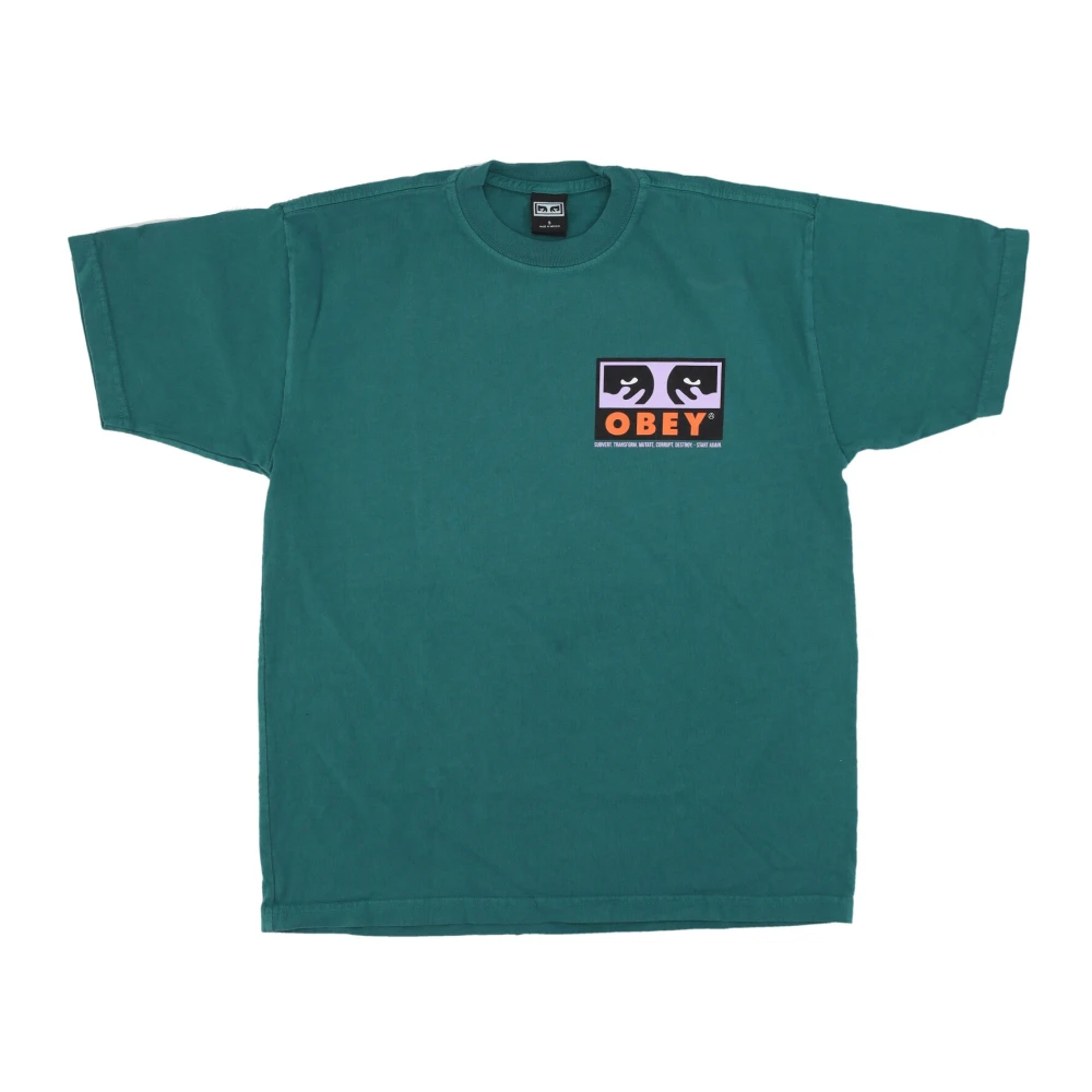 Obey T-Shirts Green Heren
