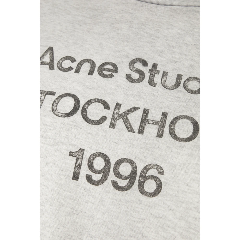Acne Studios Casual Katoenen T-Shirt voor Mannen Gray Dames