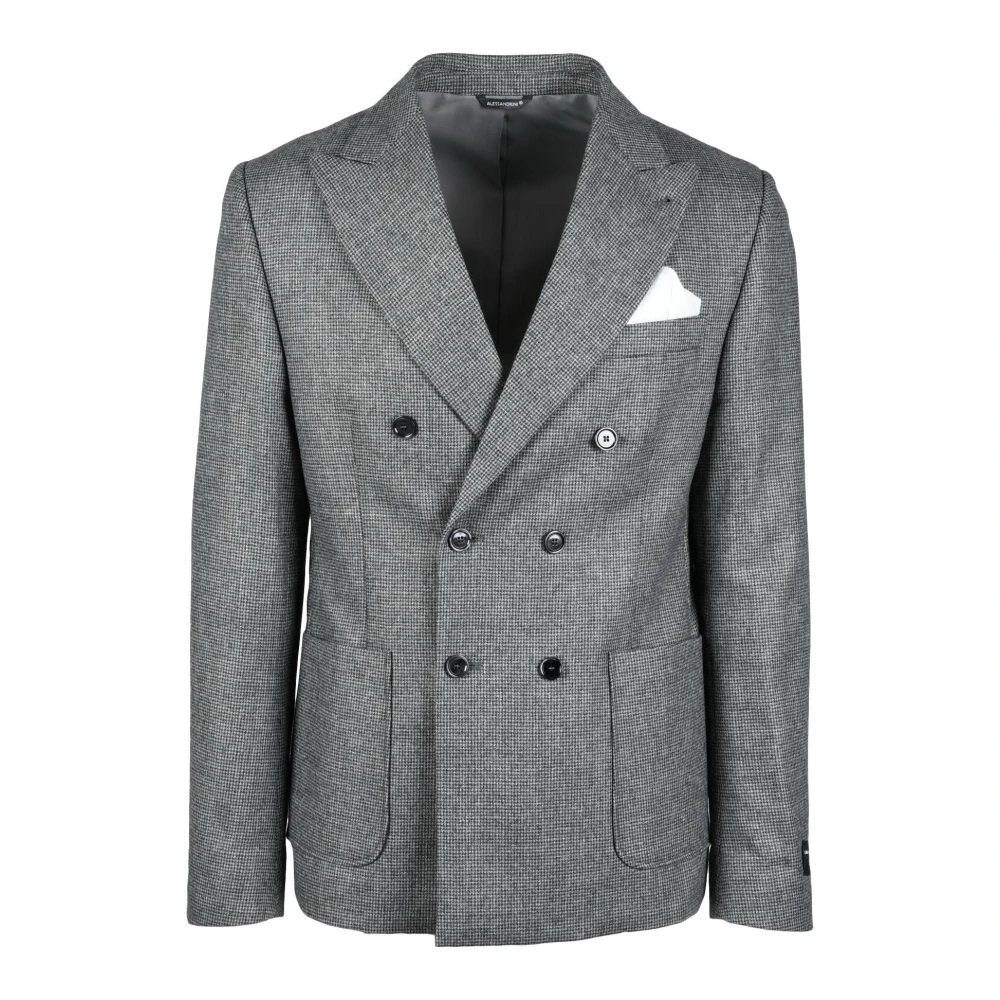 Daniele Alessandrini Stijlvolle wollen blend jas Gray Heren