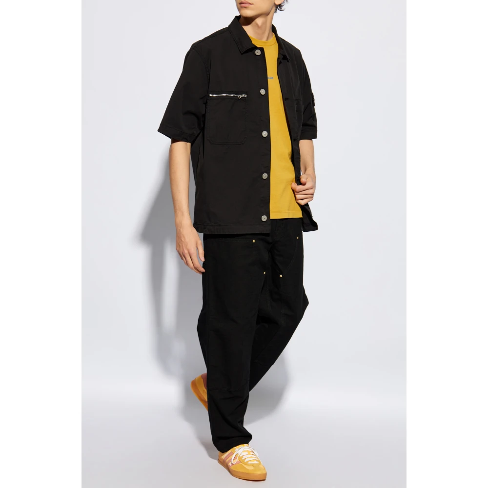 Stone Island T-shirt met logo Yellow Heren