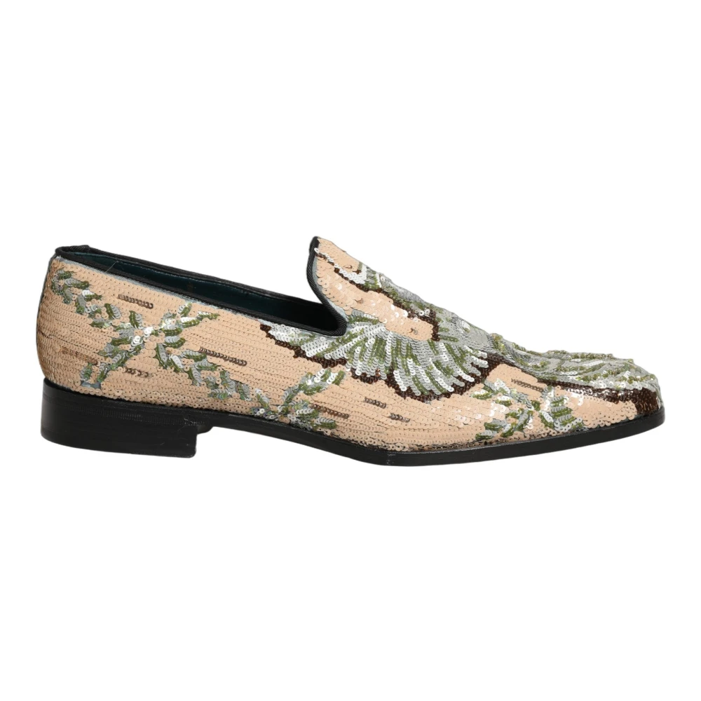 Dolce & Gabbana Herr Multicolor Skor 44 Eu, Läder, Loafers Dress Skor
