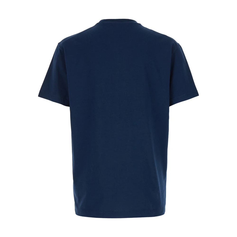 Dsquared2 Maple Print Crewneck T-shirt Blue Heren