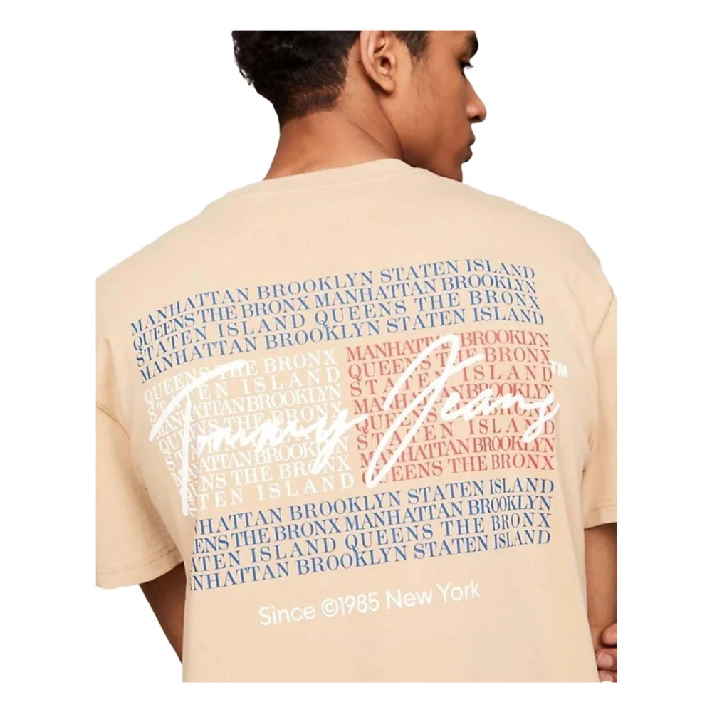 Tommy Jeans Flag T-shirt Beige Heren