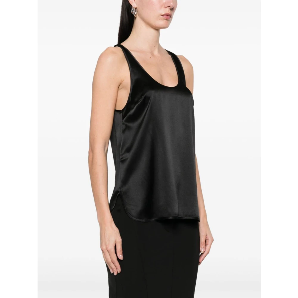 pinko Zwarte Topwear voor Vrouwen Ss25 Black Dames