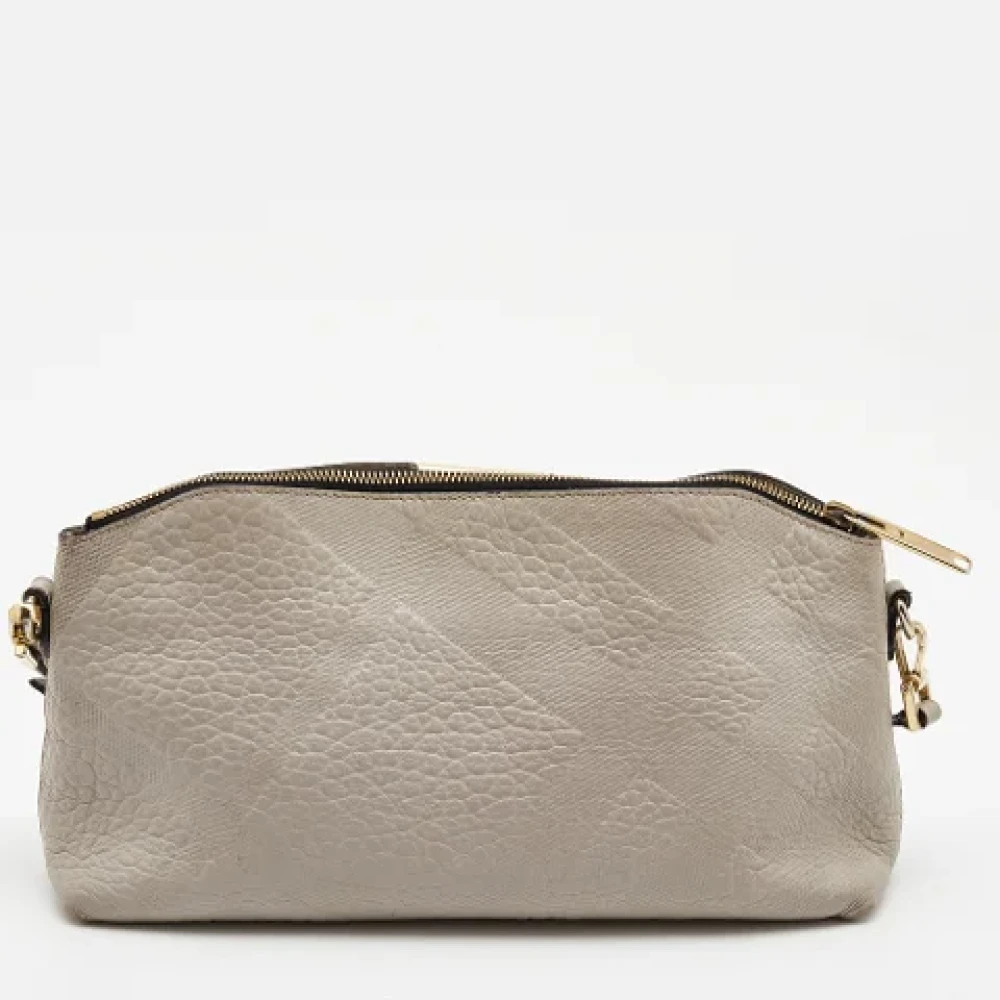 Burberry Vintage Pre-owned Leather handbags Gray Dames