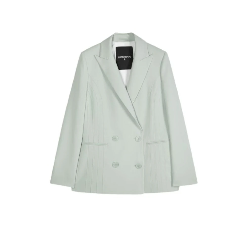 Patrizia Pepe Donna Grigio - Giacca Doppiopetto Con Revers A Lancia - Jackets - L