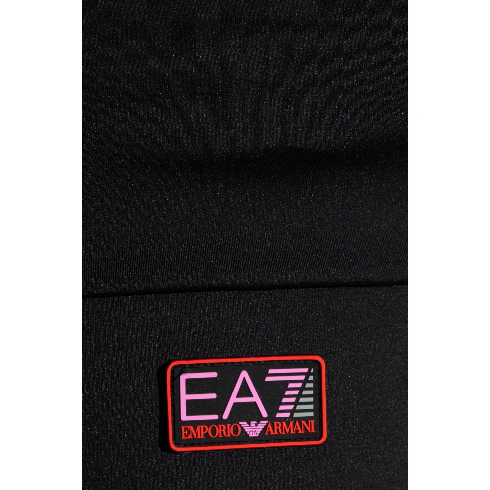 Emporio Armani EA7 Sportbeha met logo Black Dames
