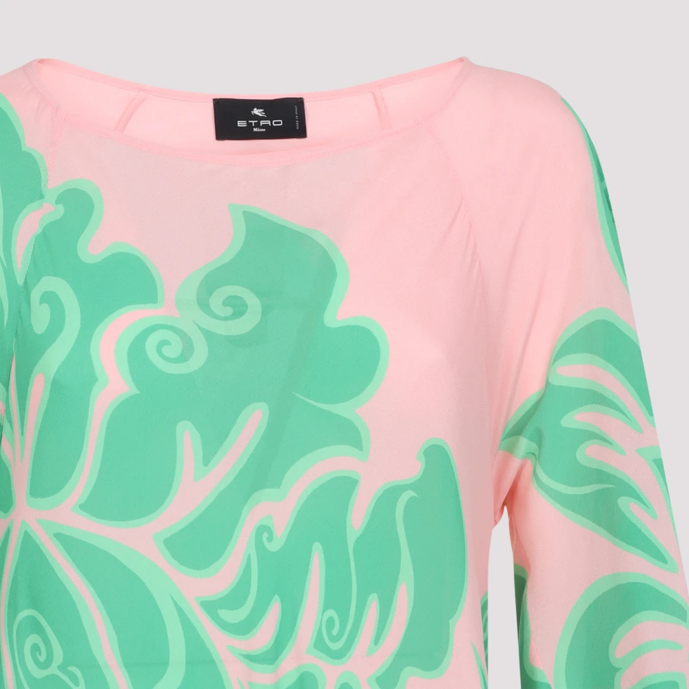 ETRO Roze & Paarse Elegante Jurk Multicolor Dames