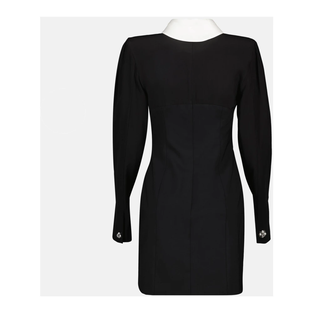 Versace Zwarte Zijden Mini Jurk Black Dames