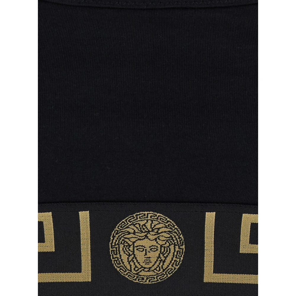 Versace Zwarte Sportbeha U-hals Mouwloos Black Dames