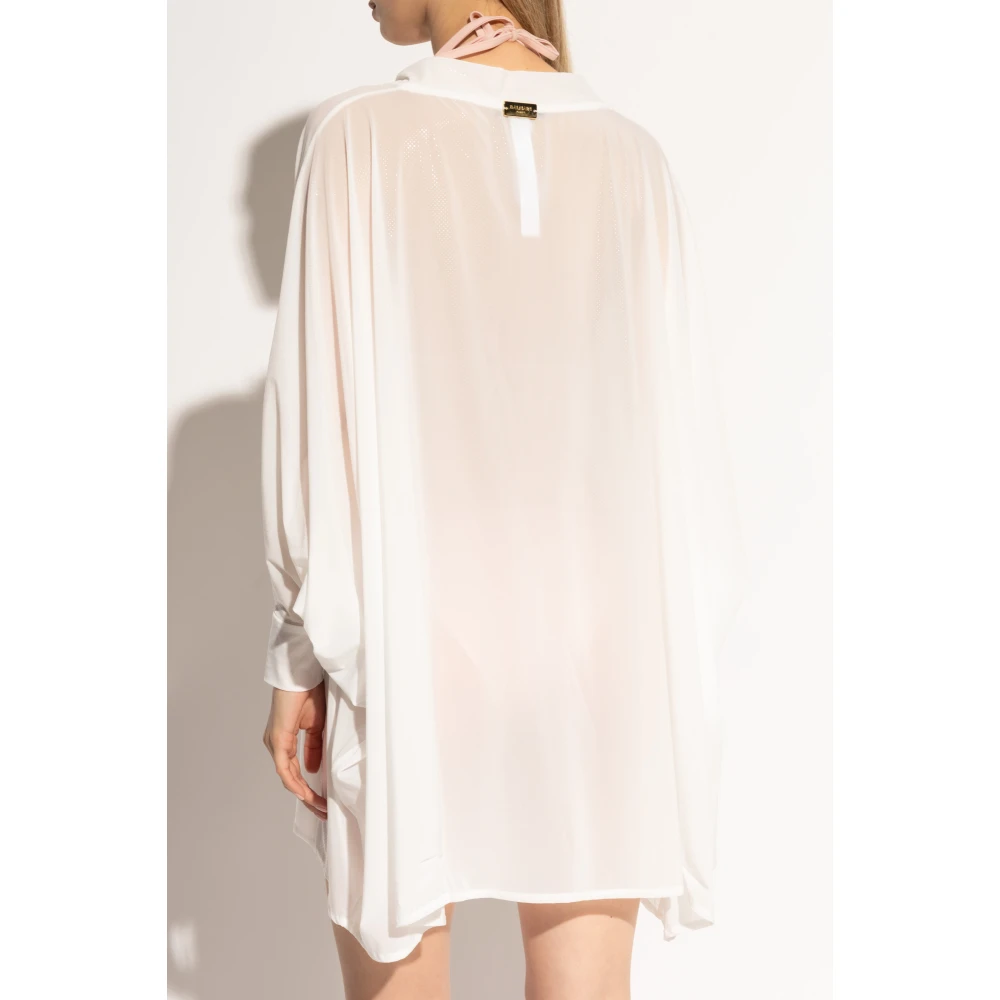 Balmain Korte strandjurk White Dames