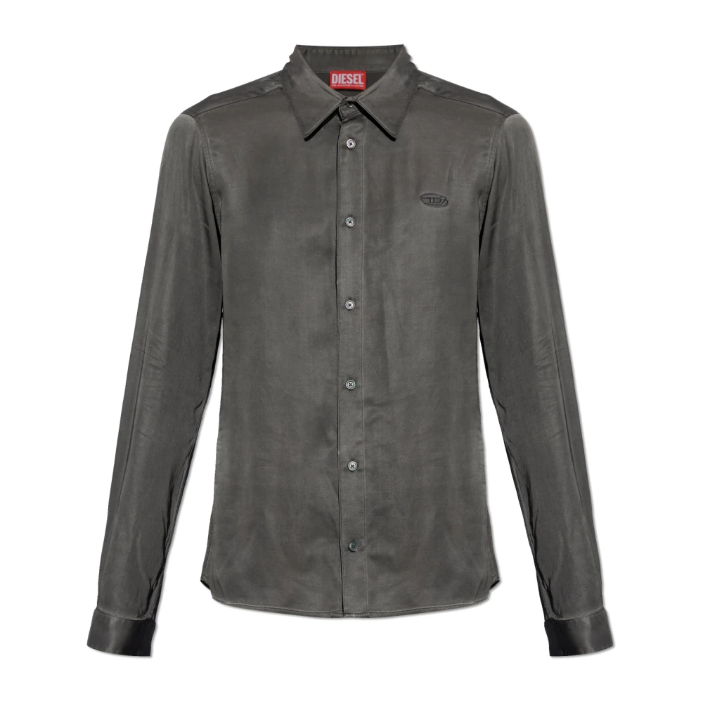 Diesel Men's Gray Casual Shirts, M, S-Kinny-Albg Shirt