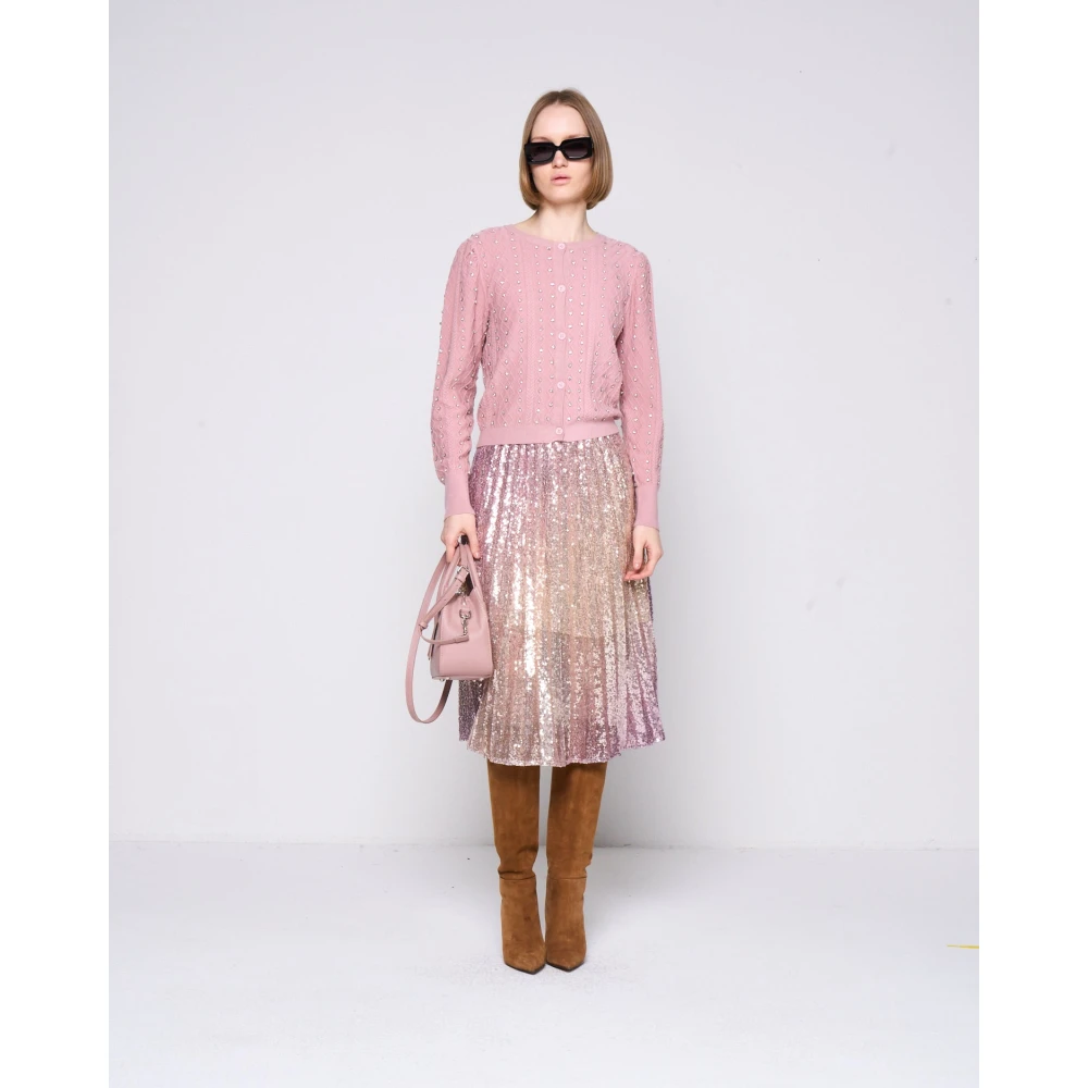 Silvian Heach Vest met strass Pink Dames