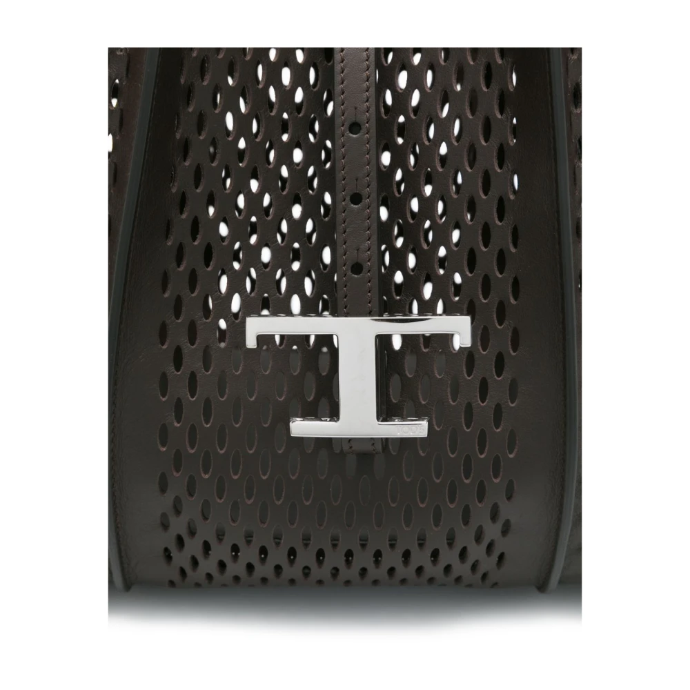 TOD'S Bruine Verborgen Sluiting Top Handvat Tas Brown Dames