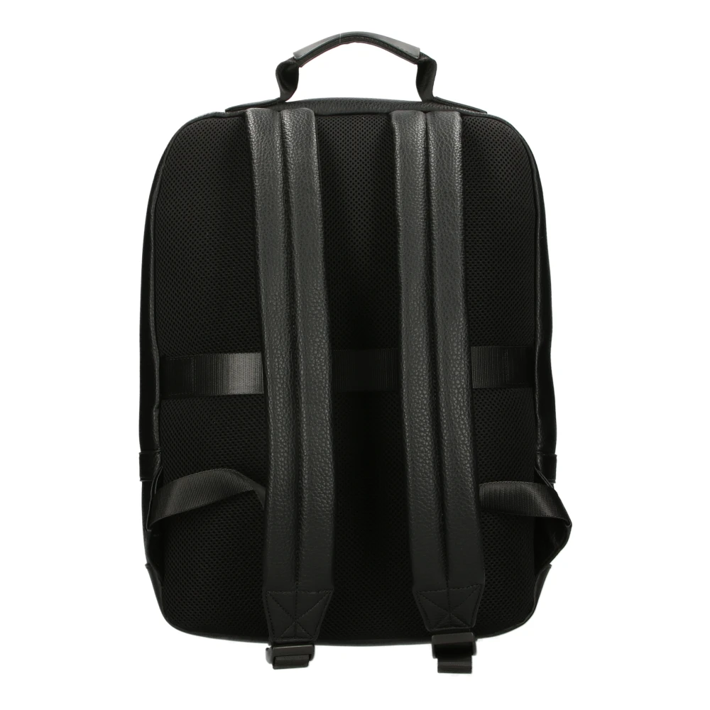 Armani Exchange Zwarte rugzak met logo en compartimenten Black Unisex