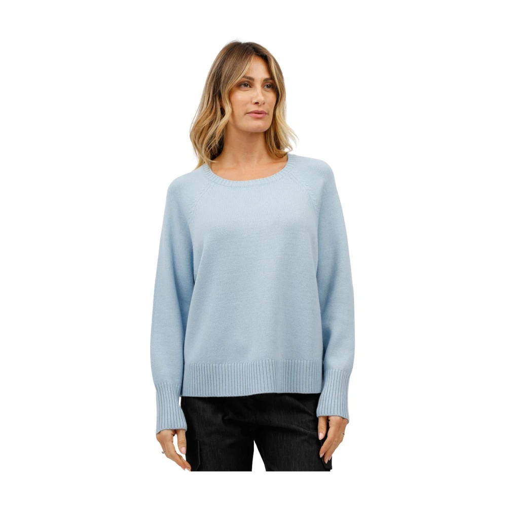 Gran Sasso Ronde hals trui Blue Dames