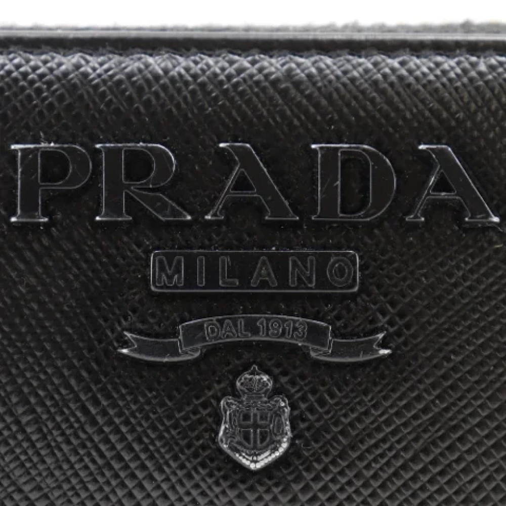 Prada Vintage Pre-owned Fabric wallets Black Dames