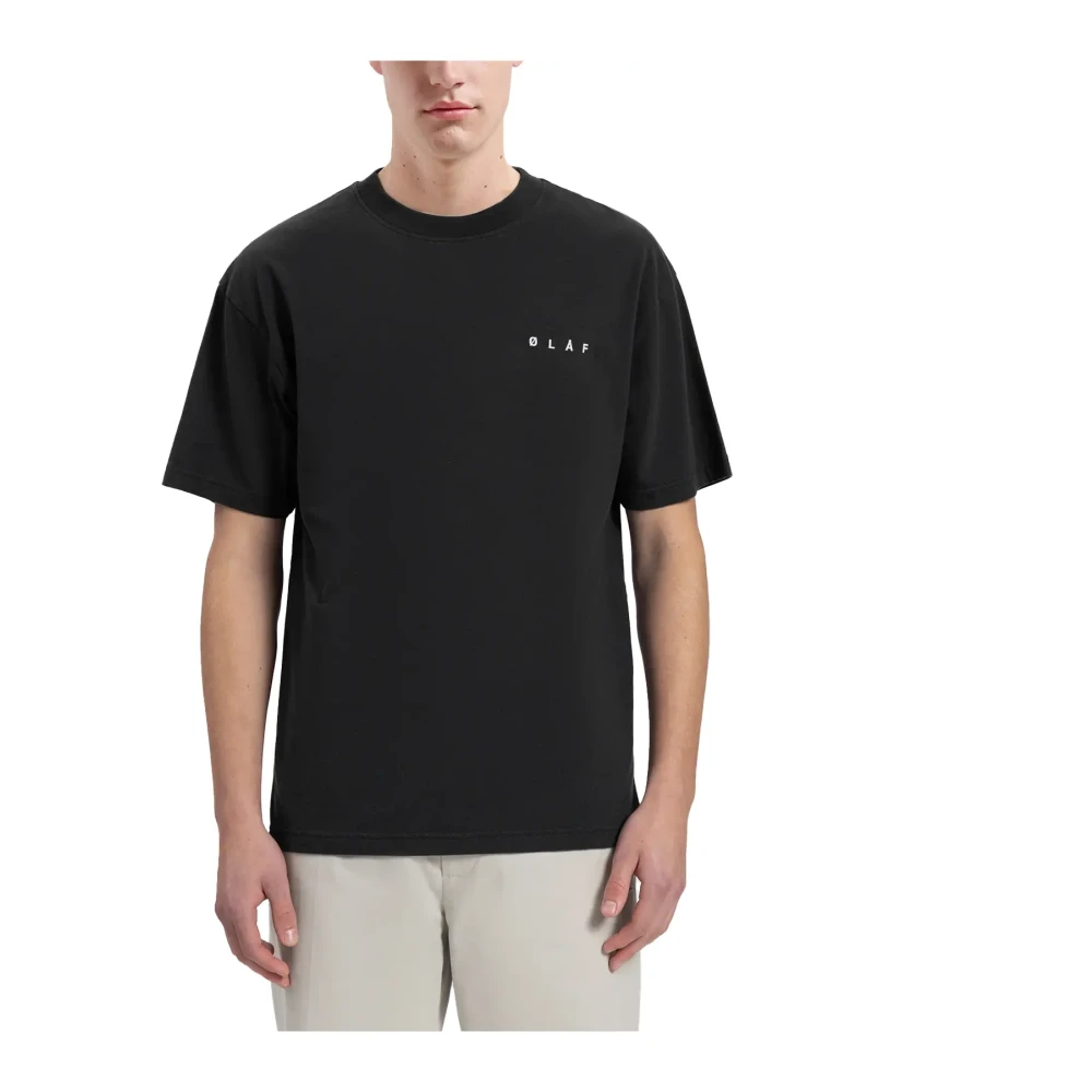 Olaf Hussein Schattig Sneeuwpop Gezicht Grafisch T-Shirt Black Heren