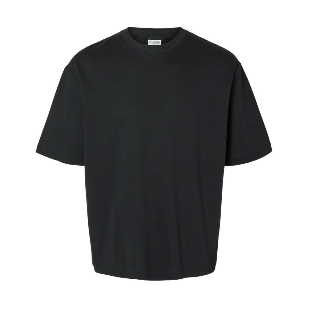 Selected Homme Oscar Korte Mouw T-shirt Black Heren