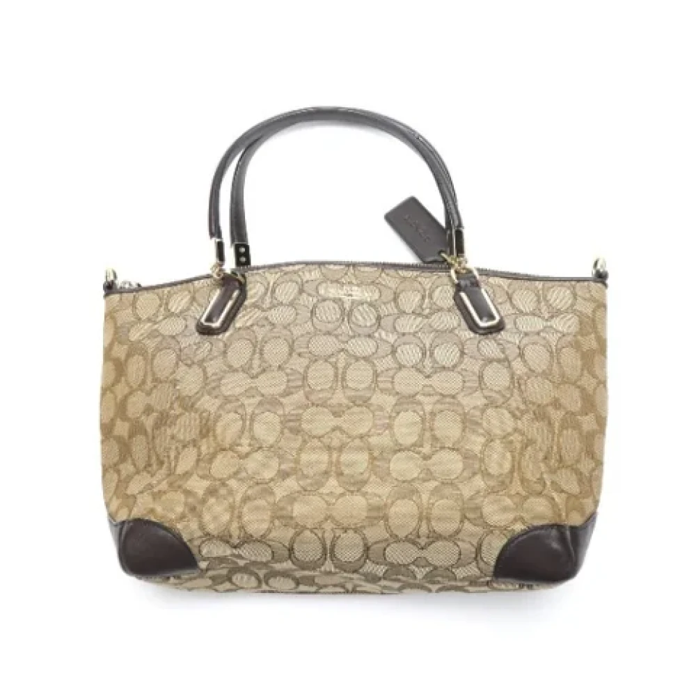 Coach Pre-owned Leather shoulder-bags Beige Dames