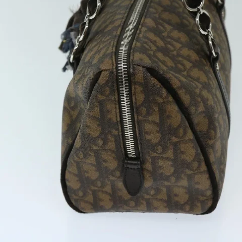 Dior Vintage Pre-owned Canvas handbags Brown Dames