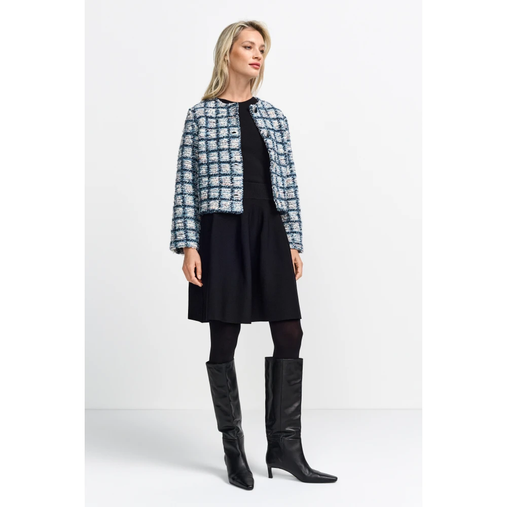 Rich & Royal Stijlvolle Boucle Jas Blue Dames