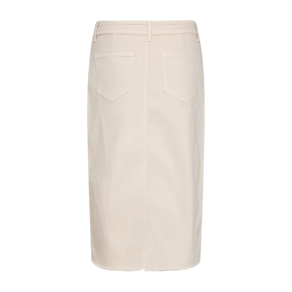 Soyaconcept Moderne Denim Rok met Split Beige Dames
