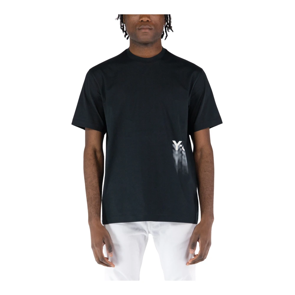 Y-3 Grafisch T-shirt Black Heren