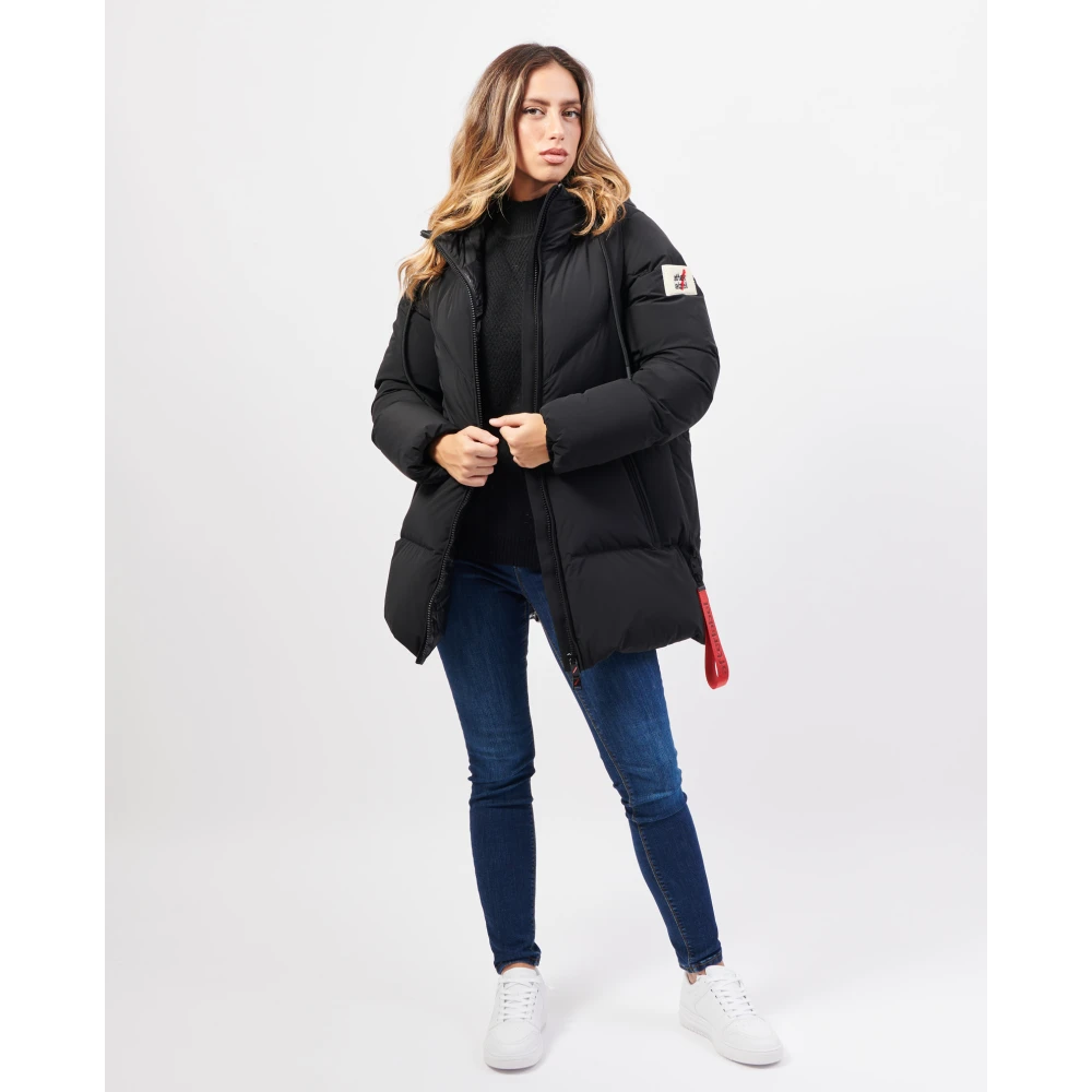 Afterlabel Zwarte Stretch Nylon Pufferjas Black Dames