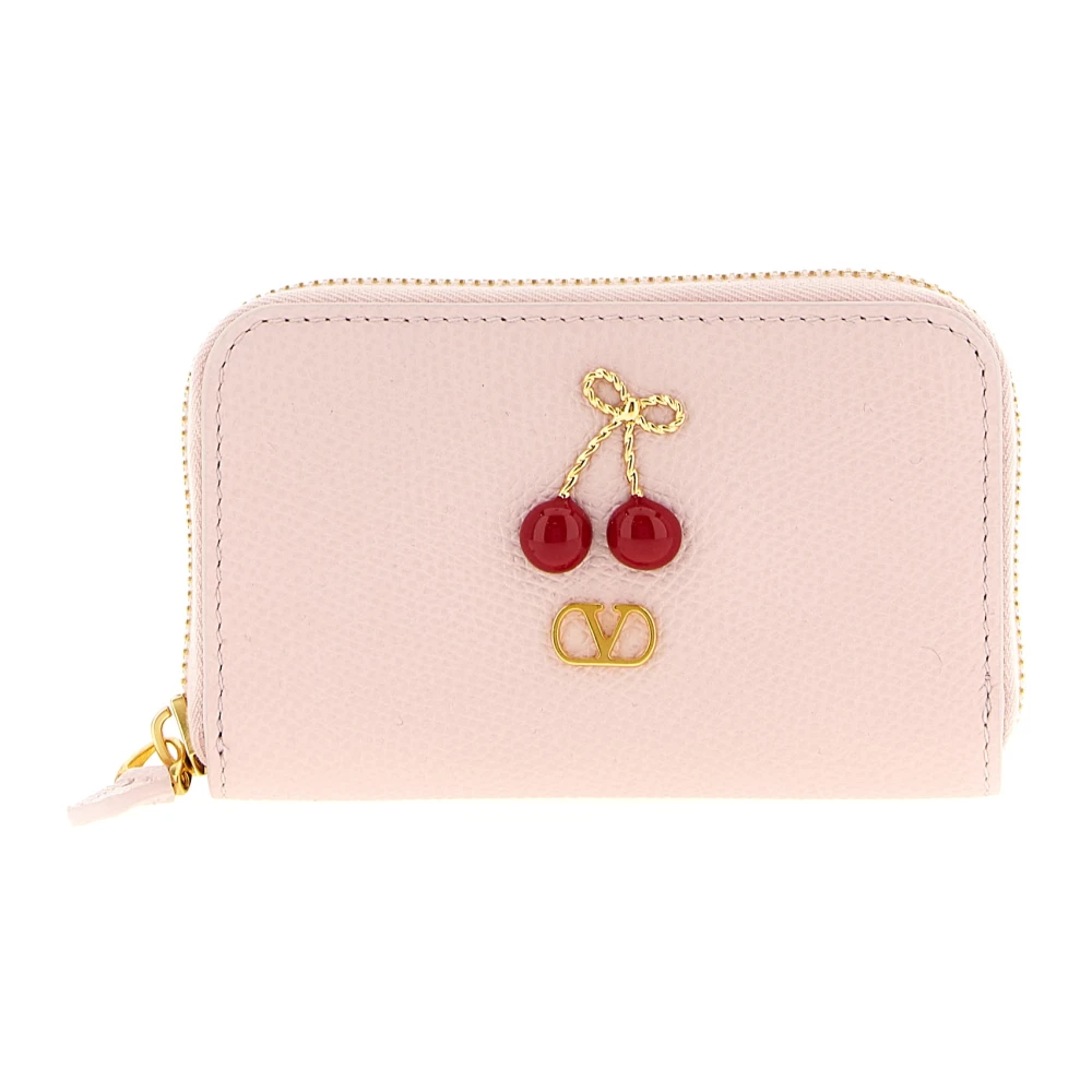 Valentino Garavani Pink Wallets & Cardholders, Female, One Size, Cherryfic Mini Zip Wallet