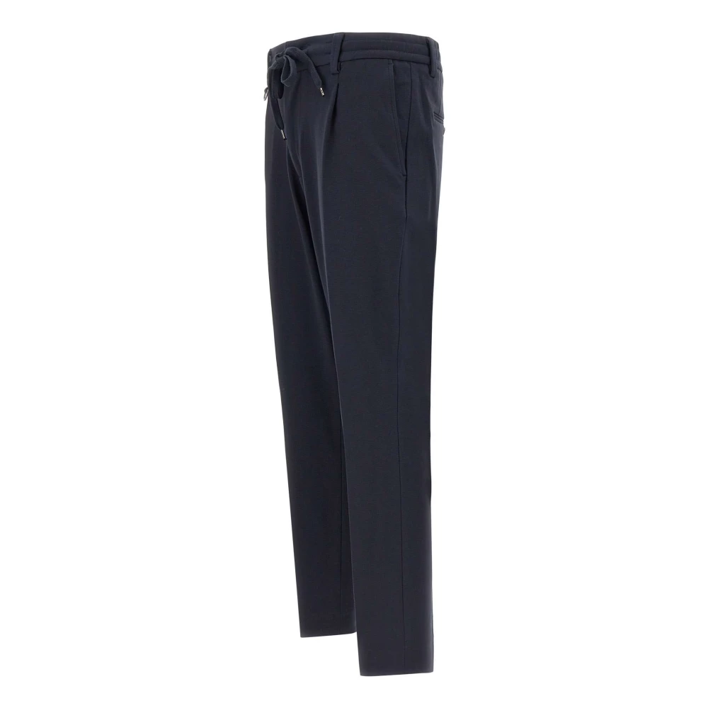Paolo Pecora Blauwe Chino Broek Brera Collectie Blue Heren