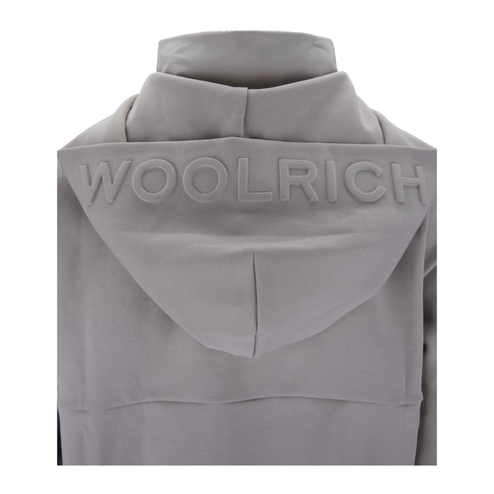 Woolrich Hoodie met rits Gray Dames