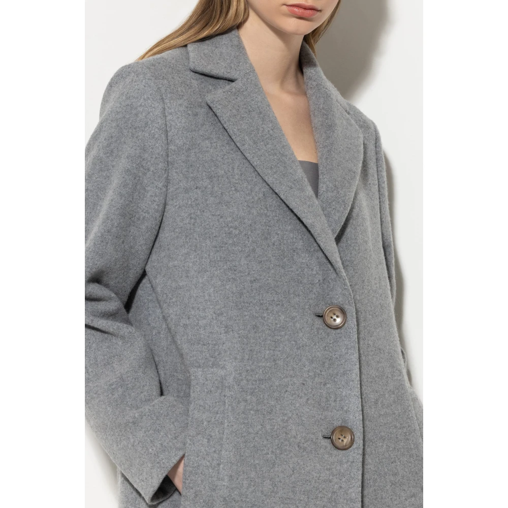 LUISA CERANO Heather Grey Wollen Blend Blazerjas Gray Dames
