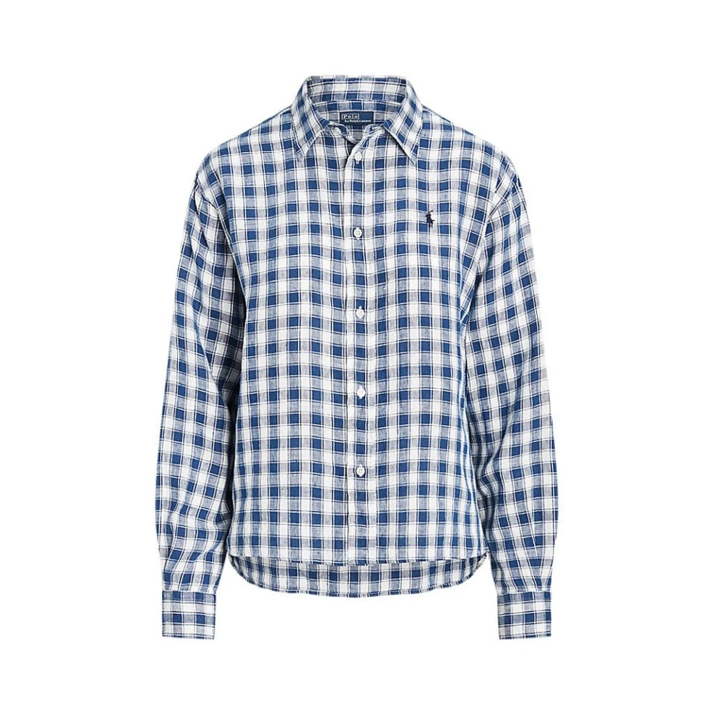 Polo Ralph Lauren Linnen blouse met tartanmotief