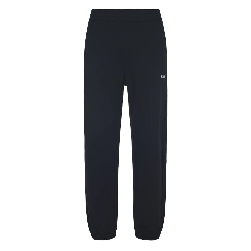Msgm Zwarte Stijlvolle Broek Black Heren