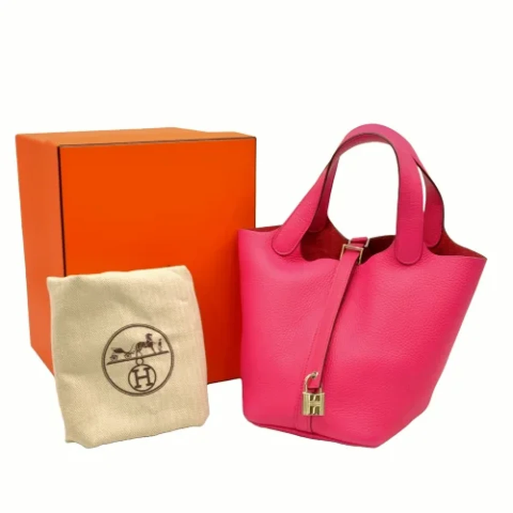 Hermès Vintage Pre-owned Fabric handbags Pink Dames