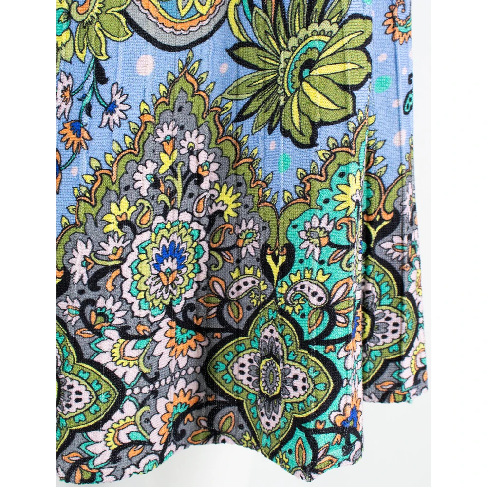 ETRO Bloemen Paisley Geplooide Midi Rok Multicolor Dames