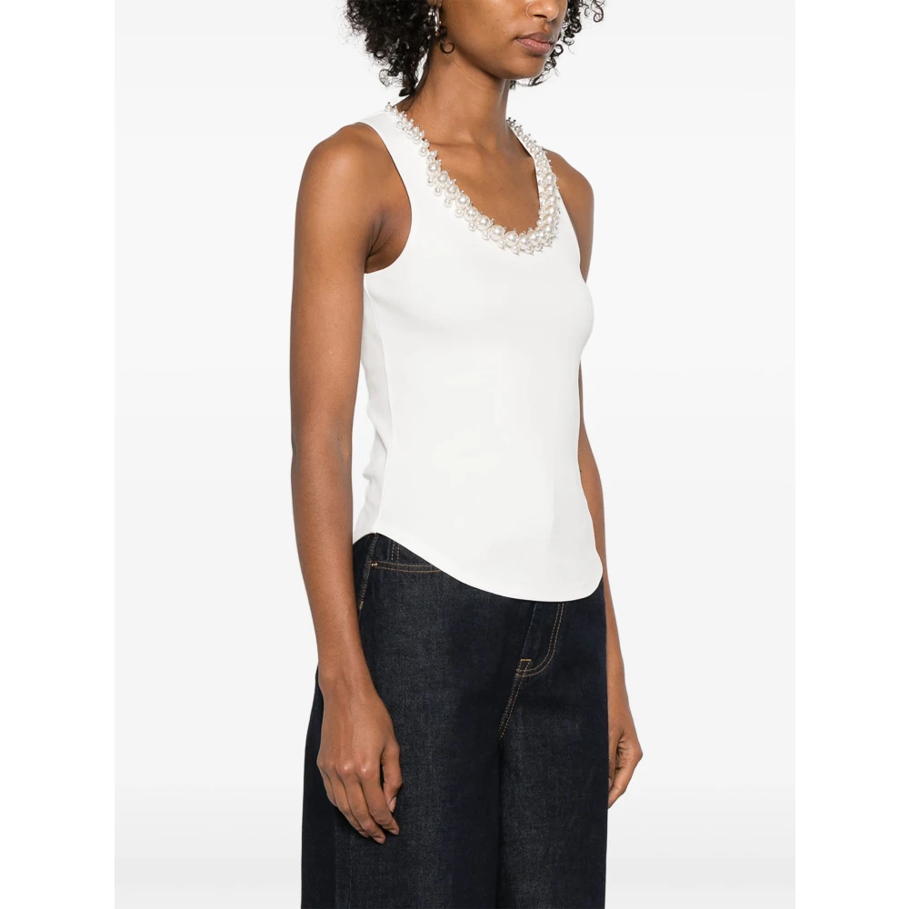 Zimmermann Witte Tanktop met Parel Detail White Dames